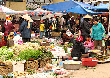Hình ảnh chợ quê ngày Tết