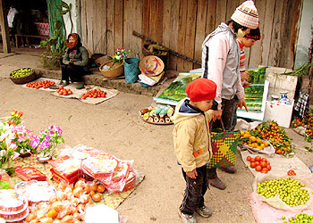 Hình ảnh chợ quê ngày Tết