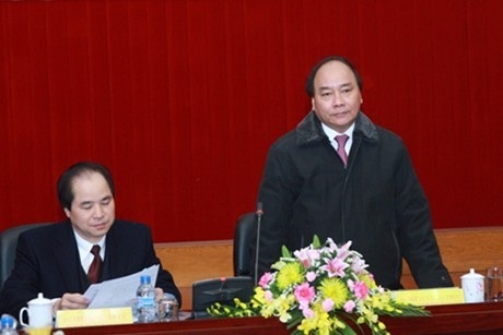 Phó Thủ tướng Nguyễn Xuân Phúc lưu ý, năm 2014 được xác định là năm bản lề với nhiều thuận lợi, khó khăn và thách thức đối với Ban Chỉ đạo Tây Bắc. Ảnh VGP/Lê Sơn