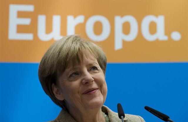 Thủ tướng Đức Angela Merkel tại cuộc họp báo ở Berlin