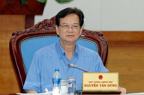 Thủ tướng Nguyễn Tấn Dũng chủ trì cuộc họp. Ảnh: VGP/Nhật Bắc