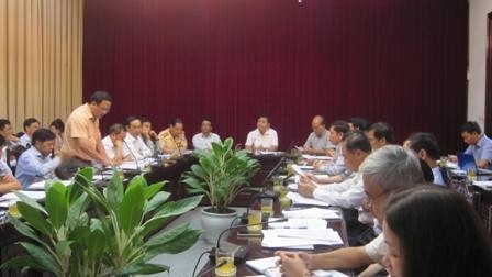 Bộ trưởng Bộ GTVT Đinh La Thăng chủ trì cuộc họp xây dựng văn bản quy phạm pháp luật của Bộ này, ngày 3/9