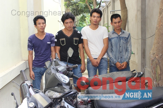 Một ổ nhóm trộm xe máy trên địa bàn bị Công an Nghệ An bắt giữ