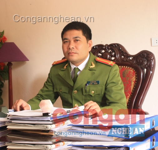 Trung tá Vi Văn Giang Trưởng Công an huyện Quế Phong 