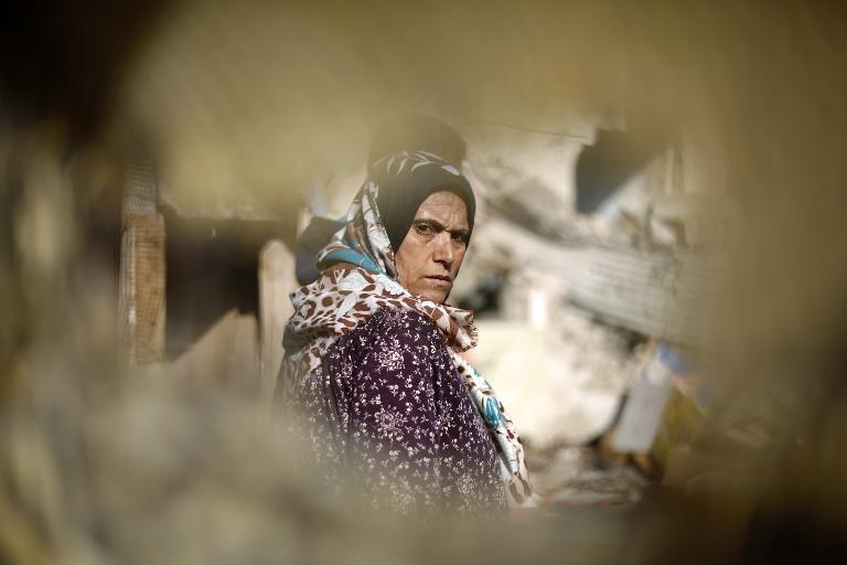 Một phụ nữ Palestine ở thị trấn Beit Hanun, phía Bắc dải Gaza