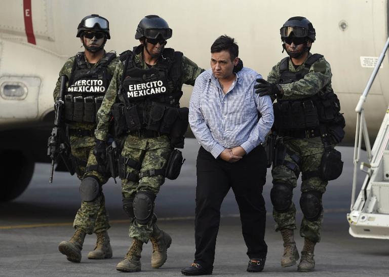 Ông trùm với biệt danh Z-42 Oscar Omar Trevino của băng đảng ma túy Zetas bị bắt tại Thành phố Monterrey, bang Nuevo Leon (bắc Mexico)