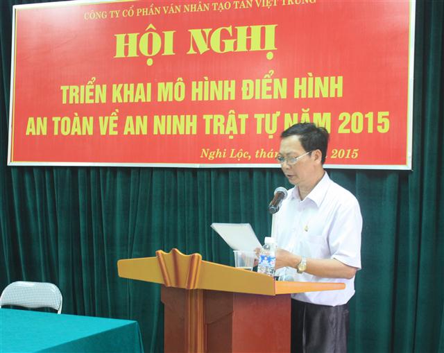 Ông Nguyễn Đình Thu- Phó Tổng GĐ Công ty triển khai xây dựng mô hình