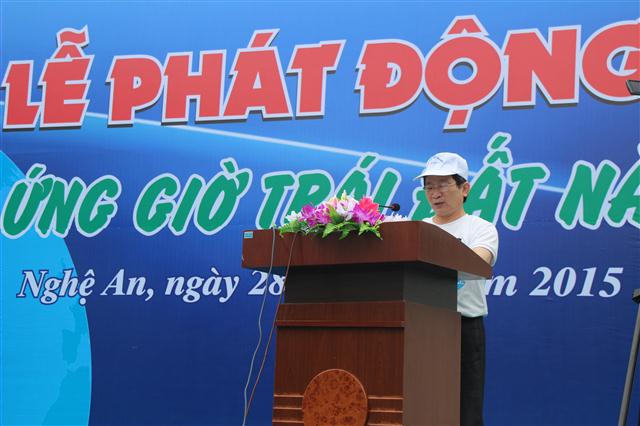 Đồng chí Đinh Viết Hồng, Phó Chủ tịch UBND tỉnh phát biểu tại buổi phát động