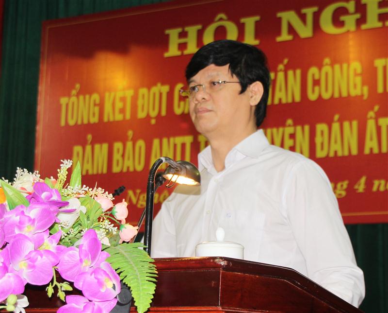 Đồng chí Lê Xuân Đại, Uỷ viên BTV Tỉnh ủy, Phó Chủ tịch UBND tỉnh phát biểu chỉ đạo Hội nghị