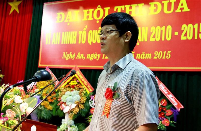 Đồng chí Lê Xuân Đại, Phó chủ tịch thưởng trực UBND tỉnh Nghệ An phát biểu chỉ đạo Đại hội.