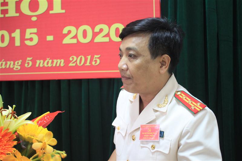 Đại tá Hồ Văn Tứ, ủy viên BTV Đảng ủy, Phó Giám đốc Công an tỉnh phát biểu chỉ đạo