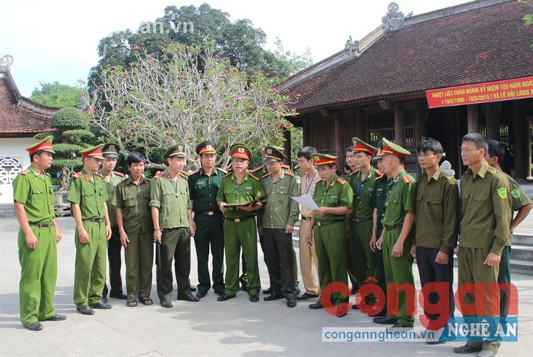Công an huyện Nam Đàn phân công nhiệm vụ đảm bảo ANTT                                   tại các hoạt động kỷ niệm 125 ngày sinh Chủ tịch Hồ Chí Minh