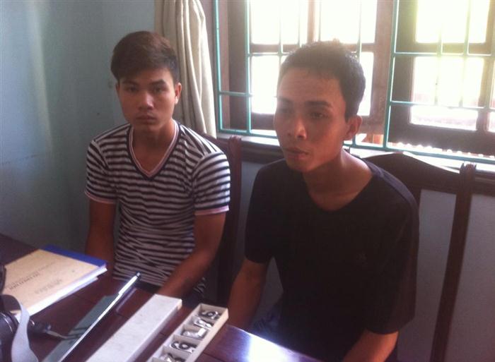 Hai đối tượng trộm cắp tài sản bị Công an TX Thái Hòa bắt giữ