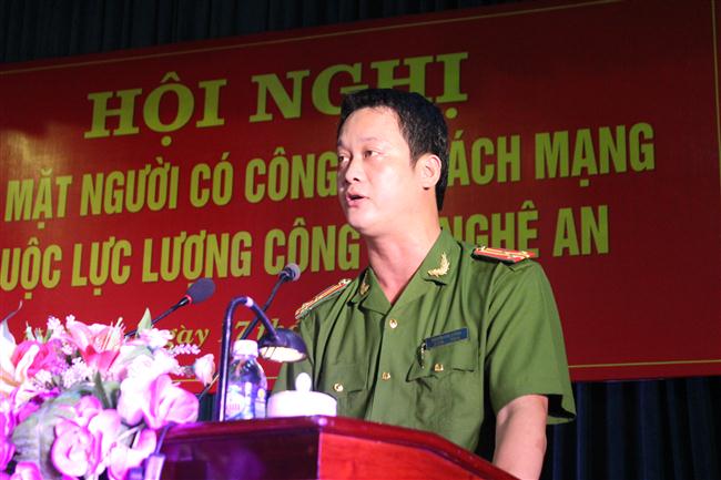 Thượng tá Nguyễn Đức Cường – Trưởng phòng Cảnh sát điều tra tội phạm về ma túy – AHLLVTND, thương binh chia sẻ những khó khăn trong quá trình công tác