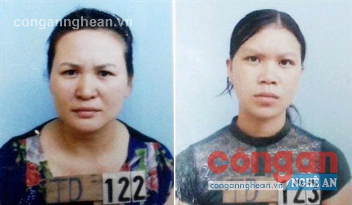 Lô Thị Kiều và Moong Thị Kiều Oanh bị Công an                        huyện Tương Dương bắt giữ trong Chuyên án 615M