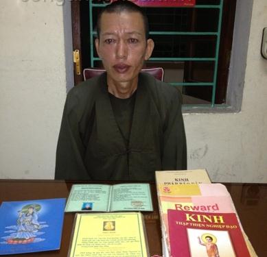 Một đối tượng giả danh tu sĩ Phật giáo vi phạm pháp luật bị Công an Nghệ An bắt giữ 