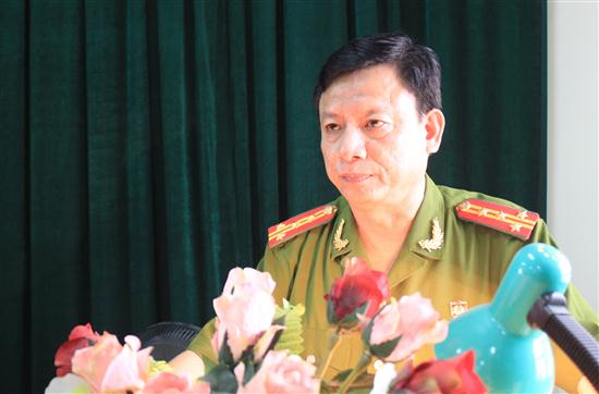 Đại tá Trần Văn Minh, Trưởng phòng Cảnh sát truy nã tội phạm - Công an tỉnh Nghệ An chia sẻ, truyền đạt những kinh nghiệm cho phía bạn