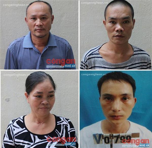 4 đối tượng vừa bị Công an TP Vinh bắt giữ trong 2 ngày cuối tháng 8 vừa qua