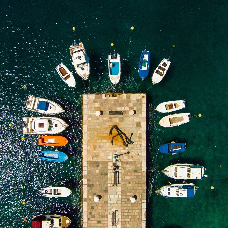 Một góc bến thuyền ở Senj, Croatia.