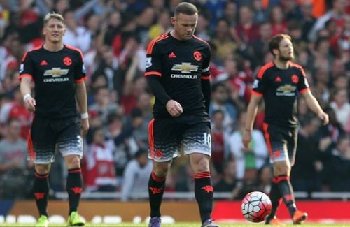 Wayne Rooney và đồng đội có màn trình diễn kém cỏi trước Pháo thủ.