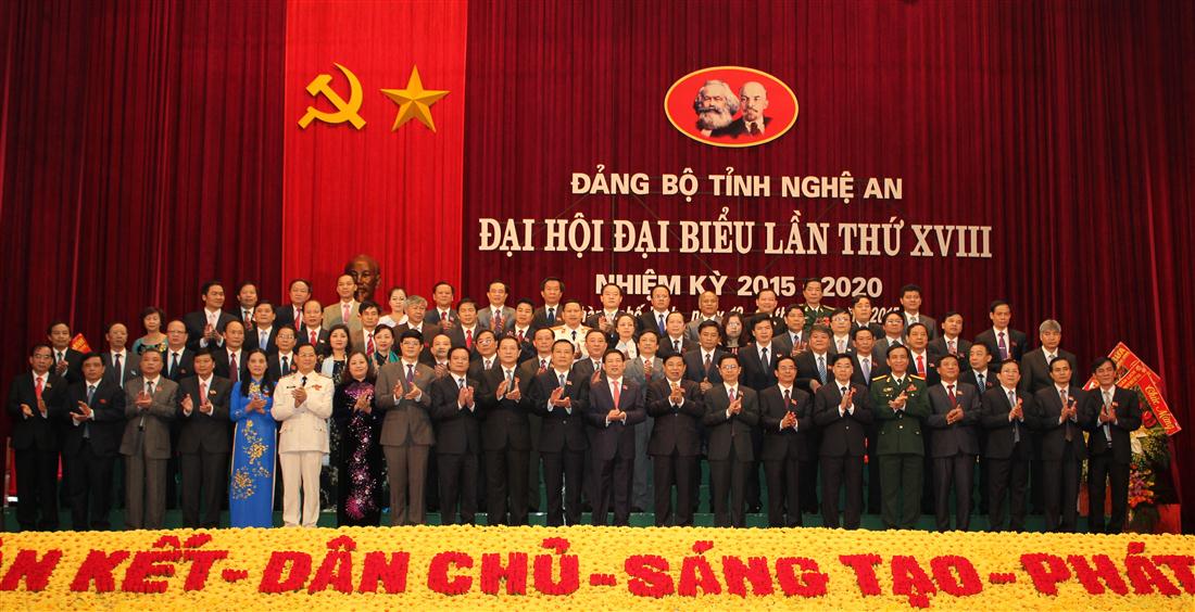 Ban chấp hành Đảng bộ tỉnh Nghệ An lần thứ XVIII nhiệm kỳ 2015 - 2020