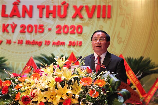 Đồng chí Lê Đình Sơn được bầu làm Bí thư Tỉnh ủy nhiệm kỳ 2015-2020