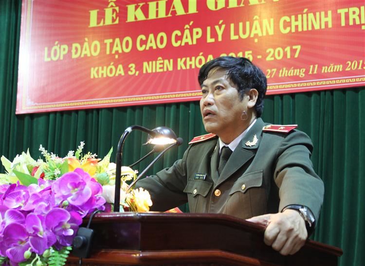 Đồng chí Thiếu tướng, GS.TS Trương Giang Long, Phó Tổng cục trưởng Tổng cục Chính trị CAND kiêm Giám đốc Học viện Chính trị CAND phát biểu chỉ đạo buổi lễ