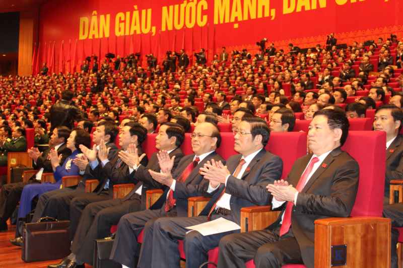 1.510 đại biểu đại diện cho 4,5 triệu đảng viên tham dự Đại hội tại Hà Nội.
