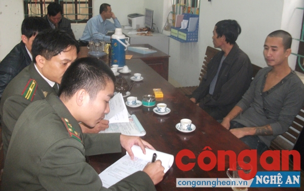 Cơ quan chức năng làm việc với Lê Bá Thuận và Chu Văn Cường