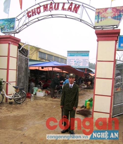 Công an xã Nghi Lâm đảm bảo ANTT tại khu vực chợ