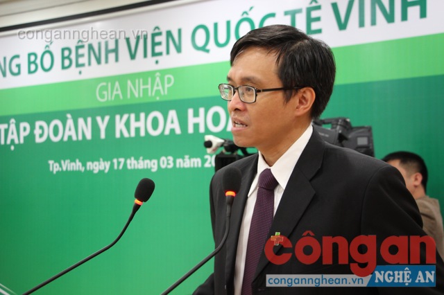Ông Huỳnh Lê Đức – Tổng giám đốc Tập đoàn Y khoa Hoàn Mỹ phát biểu tại buổi lễ