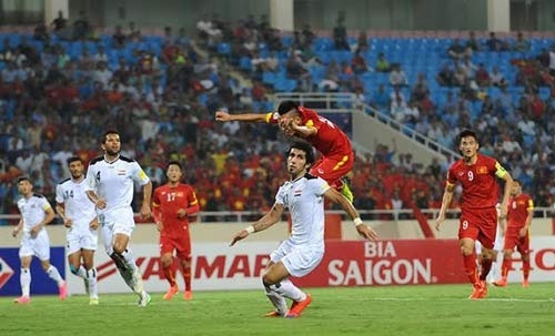  ĐT Việt Nam đã chơi rất kiên cường khi tiếp Iraq trận lượt đi ở Mỹ Đình