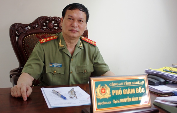 Đồng chí Đại tá Nguyễn Đình Dung, Phó Giám đốc Công an tỉnh