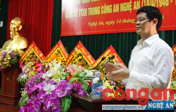 Đồng chí Phó Chủ tịch UBND tỉnh phát biểu tại lễ kỷ niệm