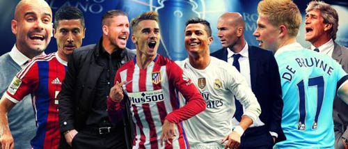 4 đội góp mặt trong lễ bốc thăm: Man City, Bayern Munich, Atletico Madrid và Real Madrid