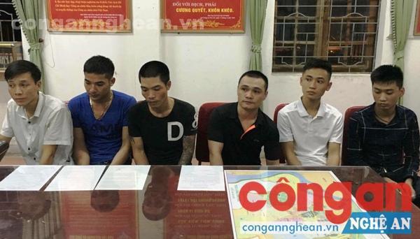   Nhóm đối tượng bị Công an phường Lê Lợi bắt giữ