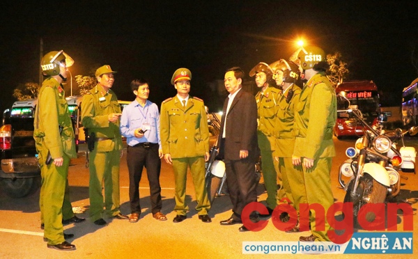  Lực lượng Cảnh sát 113 phối hợp với Bến xe Hà Tĩnh đảm bảo ANTT trên địa bàn