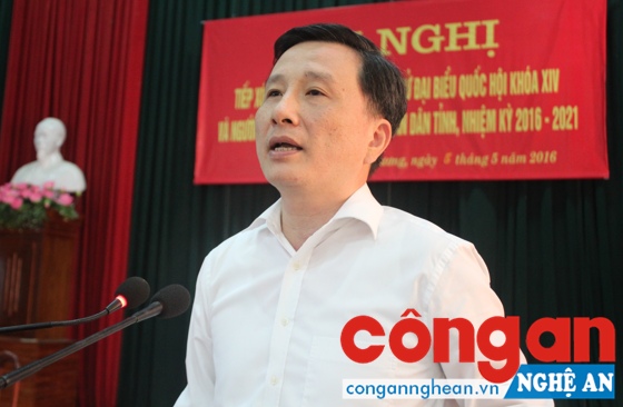 Ông Lê Quang Huy - Phó Bí thư Tỉnh ủy ứng cử viên đại biểu Quốc hội khoá XIV