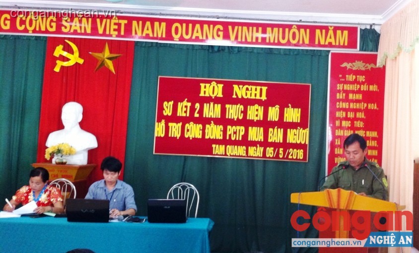Ban Công an xã Tam Quang, Tương Dương báo cáo kết quả 2 năm thực hiện mô hình