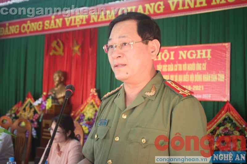 Đồng chí Nguyễn Hữu Cầu - Ủy viên BTV Tỉnh ủy- Giám đốc Công an tỉnh 
