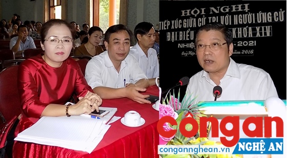 Ông Phan Đình Trạc, Ủy viên Trung ương Đảng, Trưởng ban Nội chính Trung ương phát biểu trước cử tri