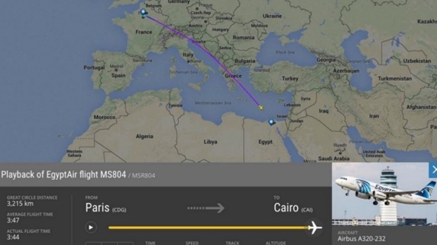  Máy bay mất tích khi gần tới Cairo.
