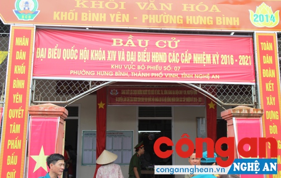 Khu vực bỏ phiếu số 7, phường Hưng Bình, TP Vinh, Nghệ An