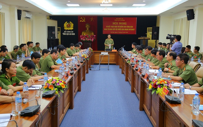  Trung tướng Vũ Thanh Bình, Phó Tổng cục trưởng Tổng cục An ninh phát biểu tại Hội nghị.