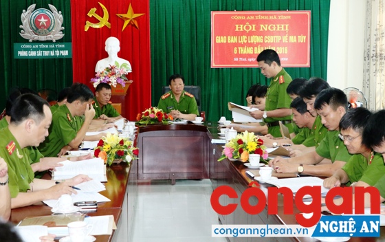 Phòng Cảnh sát ĐTTP về Ma túy Công an Hà Tĩnh triển khai kế hoạch công tác Ảnh: Văn Hùng