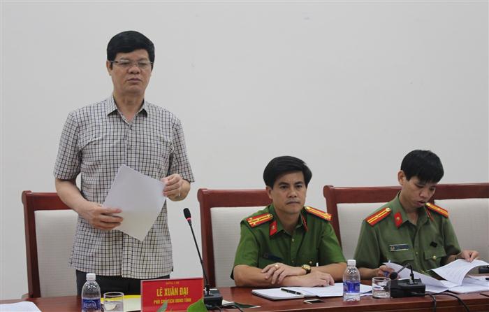 Đồng chí Lê Xuân Đại – Uỷ viên BTV Tỉnh uỷ, Phó Chủ tịch Thường trực UBND tỉnh phát biểu tại buổi làm việc