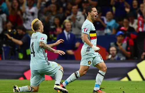 Đội trưởng Hazard đã chơi rất hay để giúp Bỉ có chiến thắng tưng bừng.