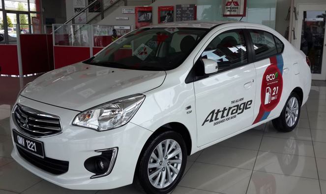 Mẫu xe Mitsubishi Attrage được giảm giá đáng kể