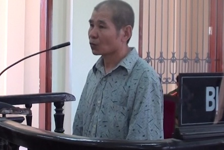 Bị cáo Lương Trần Chu tại phiên tòa