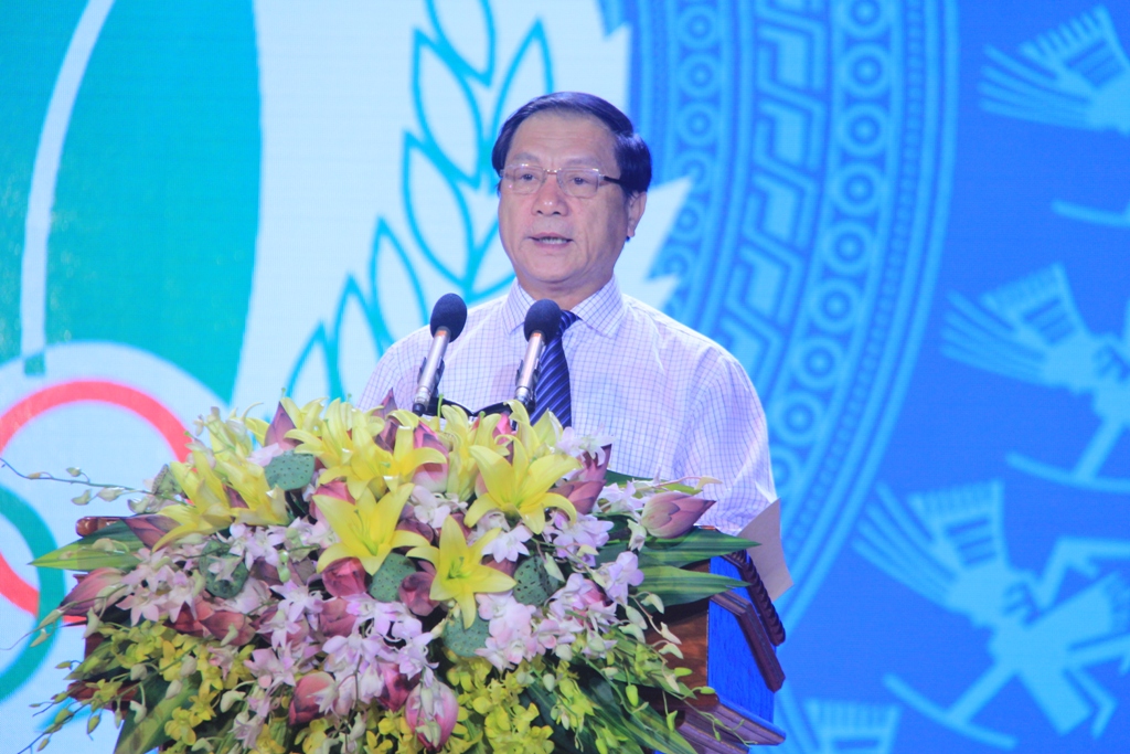 Đồng chí Lê Minh Thông, Phó Chủ tịch UBND tỉnh, Trưởng ban tổ chức HKPĐ phát biểu khai mạc